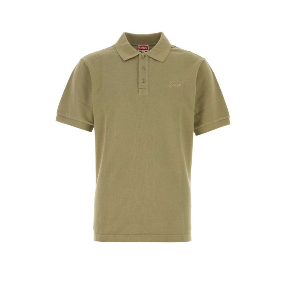 Kenzo Men Olive Green Piquet Polo Shirt